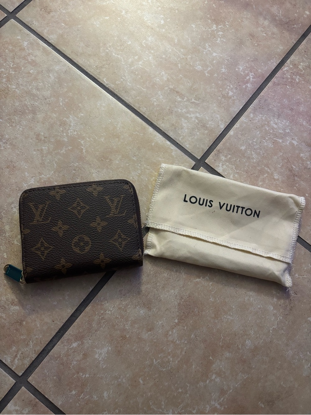 Louis Vuitton Monogram Canvas Zip Wallet in Brown
